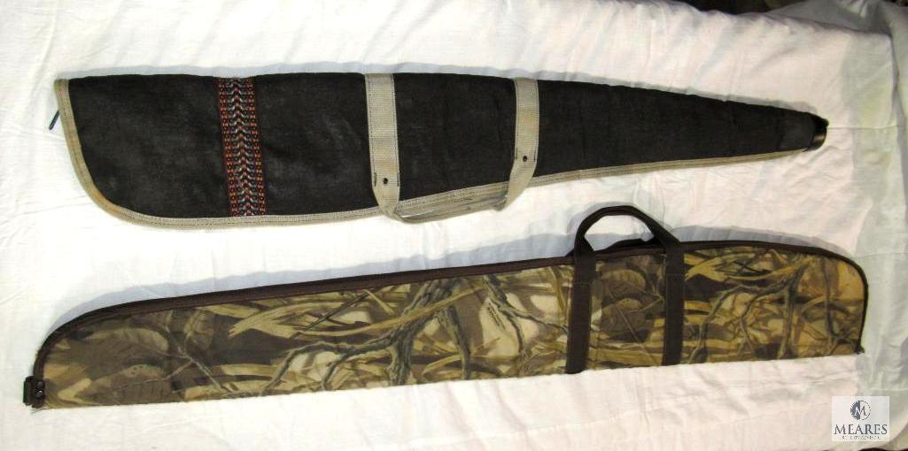 Lot of 2 Soft Rifle or Shotgun Carrying Cases 1 Wetlands Camo 52" & 45"