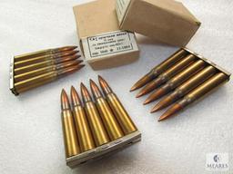 Lot 30 Rounds 8mm Mauser Ammunition Ammo on Stripper Clips