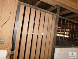 Metal Frame Horse Stall Bars & Wood Door