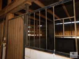 Metal Frame Horse Stall Bars & Wood Door