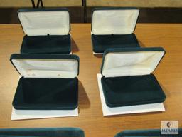 Lot 6 New Felt Lined Jewelry Boxes Cases