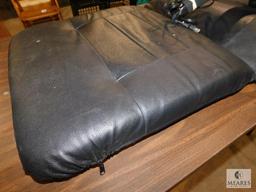 Black Leather Like Seat Cushion & Homedics Electric Massager