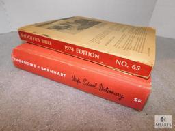 Lot of Vintage Books "The Elson Readers", Dictionary, "The Shooter's Bible", & Tour Book Pamplet