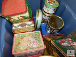 Lot Vintage Style Tin Canisters Campbells Charles Chips Cane Patch Syrup Oreos Coca Cola +