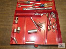 Metal Box Craftsman Screwdrivers, Sockets, and Weldon Extension