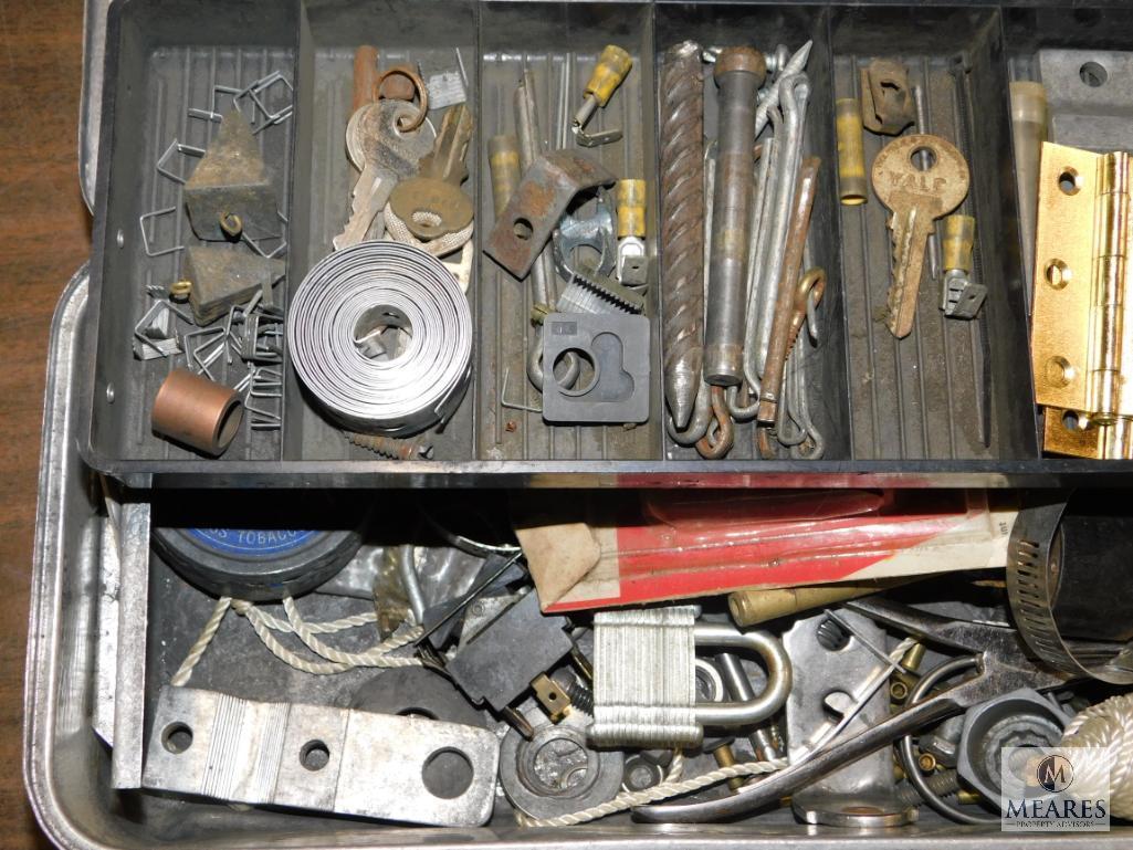 Vintage Aluminum Toolbox w/ Metal Hardware & Fasteners