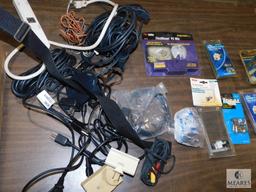 Lot of Electric PC, Phone, and Cable Items New & Used