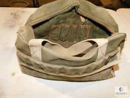 Vintage Canvas Army Style Bag & Kodak Film Tin