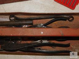 Tool Box Tray Full of Hand Tools, Sockets, Pliers, Grease Gun, Files, etc