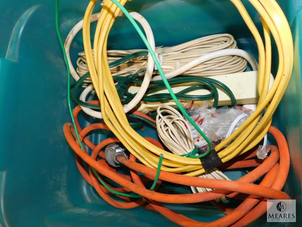 Lot Electrical Wire, Flexible Conduit, Receptacles, & Plugs