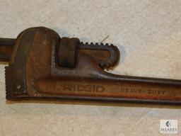 Lot 3 Ridgid Pipe Wrenches 2) 14" and 1) 6"