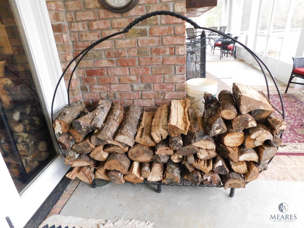 Wrought Iron Large Firewood Holder