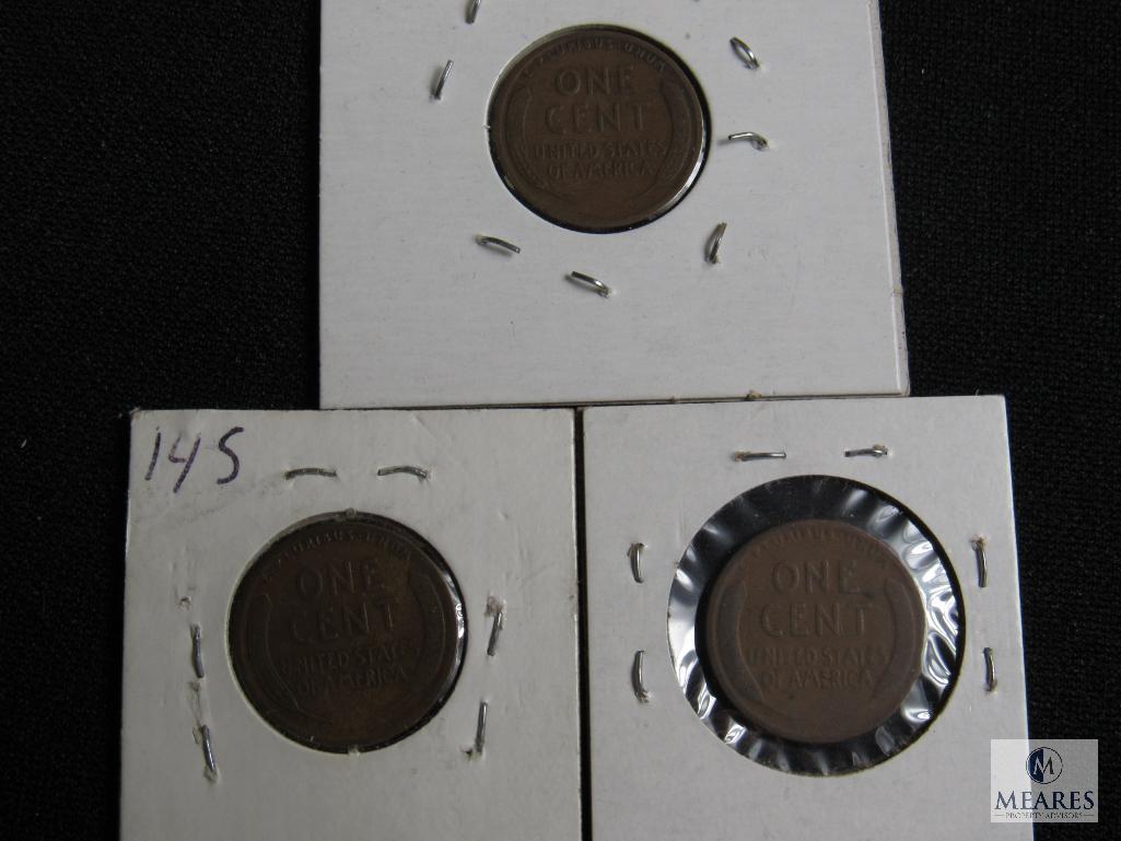 Lot 3 Wheat Penny Cent Coin 1914-S