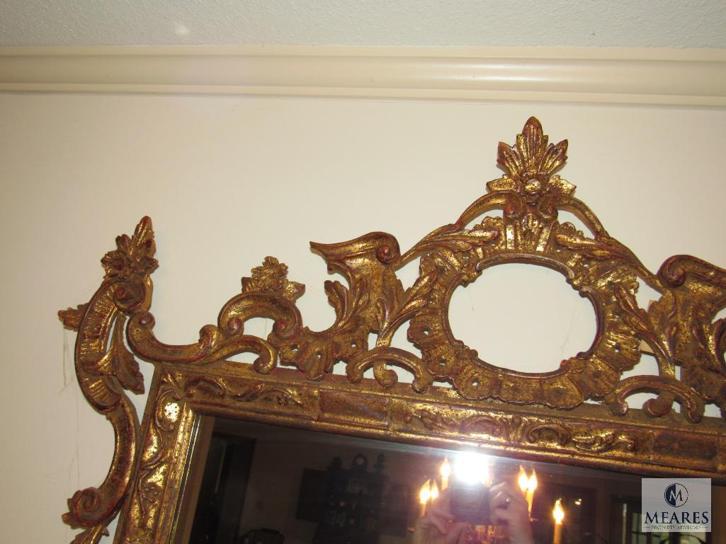 Large Gold Gilt Ornate Framed Mirror