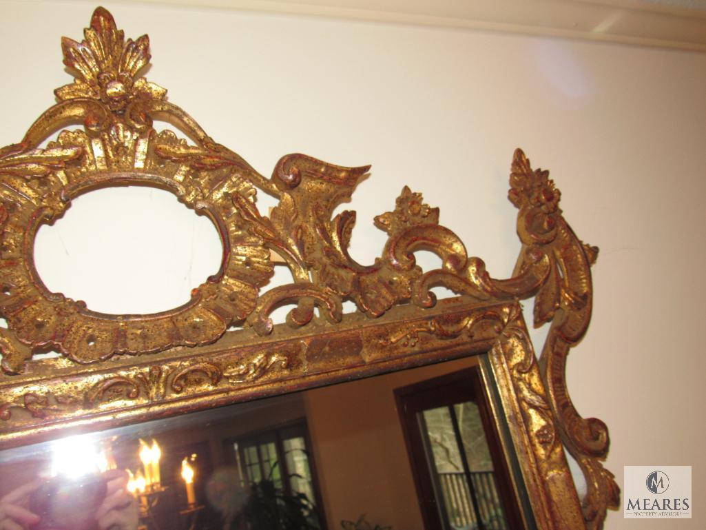 Large Gold Gilt Ornate Framed Mirror