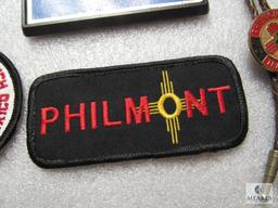 Lot Vintage Philmont Ranch BSA Patches, Plaque, Bolo Tie, & Leather Belt