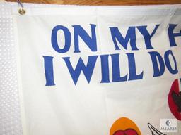 36" x 36" "On My Honor I Will do My Best" Eagle Scout Association BSA Flag Banner