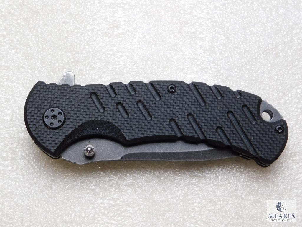 New U.S ARmy tanto tactical folder with spring assist and serrated blade with belt clip