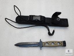 New U.S Army 440 steel fixed blade combat knife with sheath