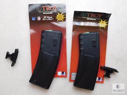 2 New Troy AR-15 5.56, 30 round magazines with pull tab