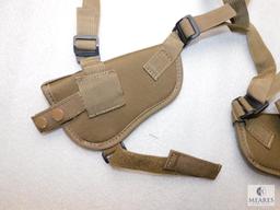 New double shoulder holster holds 2 semi auto pistols such as Colt 1911 or Glock