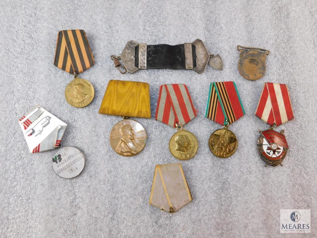 Lot of 7 Soviet Union Military Pins / Ribbons