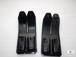 2 New leather double mag pouches for staggered mags like Beretta 92,96 and similar