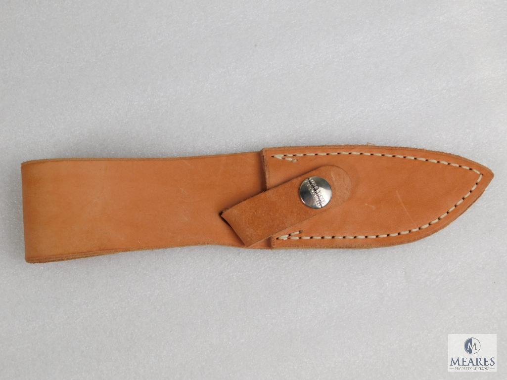 Leather fixed blade knife sheath for 3" blade