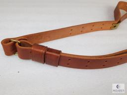 Leather 1" wide military rifle sling