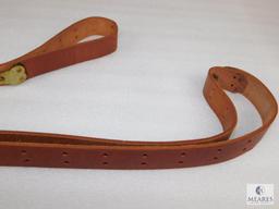 Leather 1" wide military rifle sling