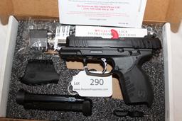 Ruger SR22 .22LR Pistol w/2 Magazines and Extra Grip. NIB.