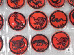 Lot 35 Felt Patrol Patches Black Back Threads 1930's Issue Rare Vintage BSA