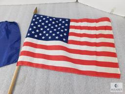 Lot Old Boy Scouts of America United States Flag & Tuebor Camp Flag