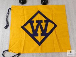 Lot 2 Boy Scouts NESA Desk Flags and 1 vintage Webelos Den Flag from 1950's