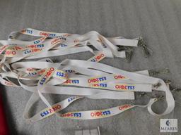 Lot BSA Red, White & Blue Table Drapes, 2010 Lanyards, Reach Pins & I Am Aware Pins