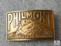 Vintage Brass Boy Scout Camp Philmont Belt Buckle