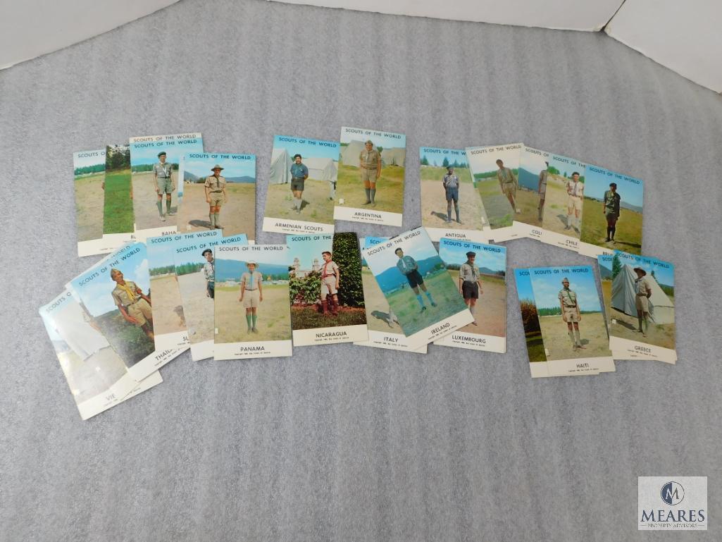 Lot of 66 Vintage Boy Scouts of the World Postcards 1968 Issue
