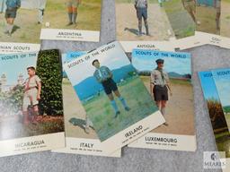Lot of 66 Vintage Boy Scouts of the World Postcards 1968 Issue