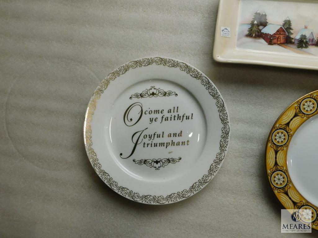 Lot 6 Collector Plates includes White House China & Grassland Road China Tray