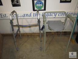 New Drive Handicap Potty Chair Stool & Invacare Walker