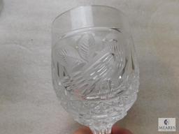 Lot of Crystal and Glass Goblets Stemmed Wine Glasses