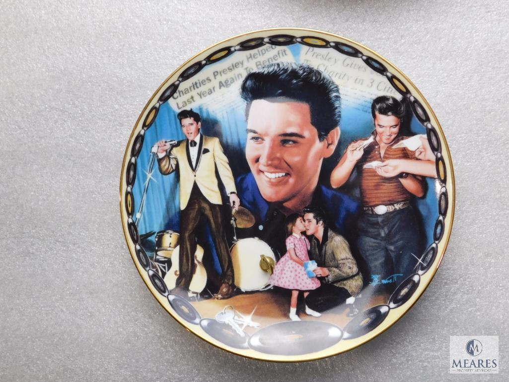 Lot of Elvis Presley Bradford Exchange Collector Musical Plates and Picture Prints