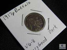 1917 P Buffalo Nickel VG-8 Very Good Dark Color