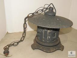 Antique Oriental Metal Hanging Lantern