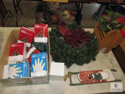 Lot Christmas Decorations & Fall Floral Decorations
