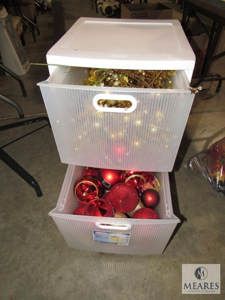 Lot Christmas Decorations & Fall Floral Decorations