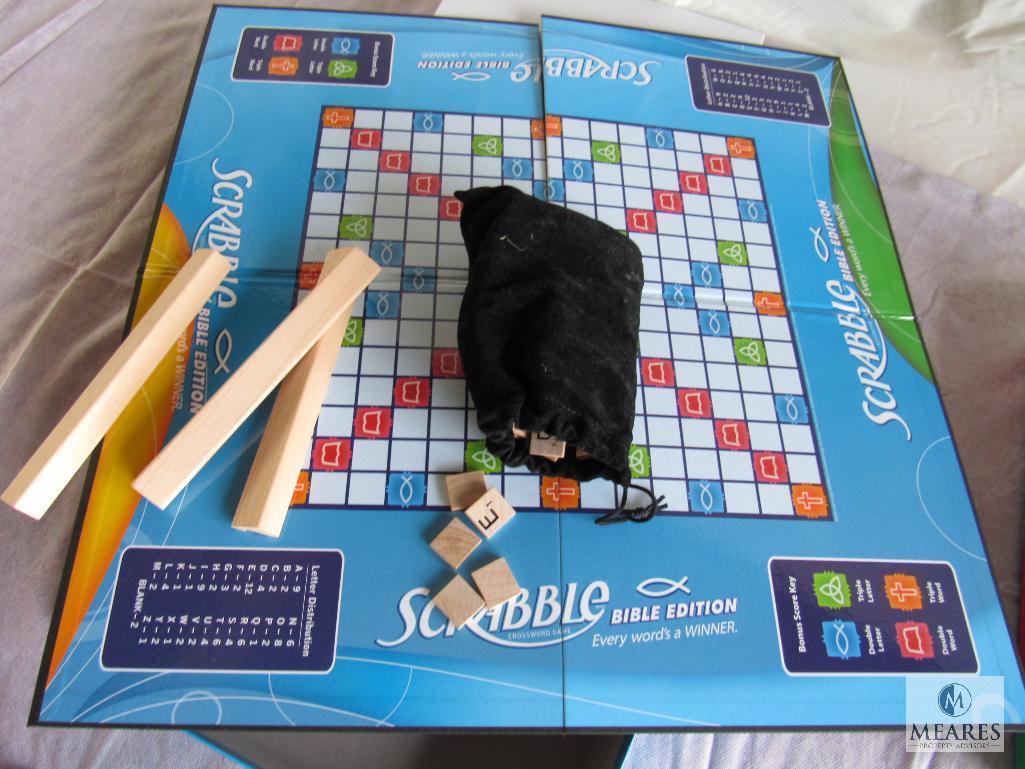 Lot of 6 Board Games, Scrabble,, Blokus, Boggle Jr etc. ( Refer to Photos)