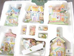 Bunny Towne Easter Village , Tote of Easter decorative eggs