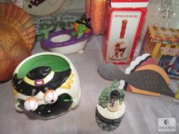 Lot of Assorted items Holiday Decorations; Thanksgiving , Christmas, Halloween decorative items etc.