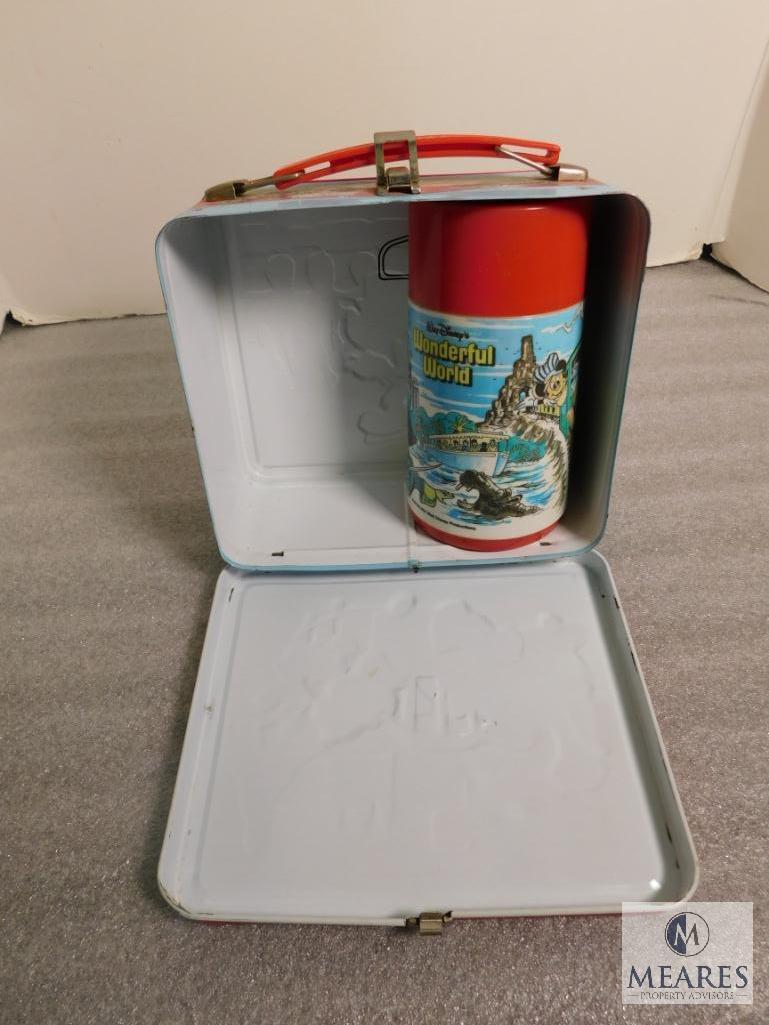 Walt Disney's Wonderful World Vintage Tin Lunch Box & Thermos